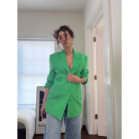 FARM Rio Oversized Blazer — Bright Green (S) - Picture 3 of 5